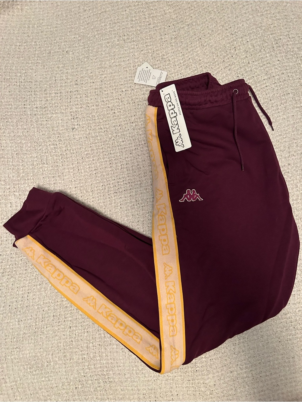 NWT XL Kappa Maroon 222 Banda Wrastoria Track Pant